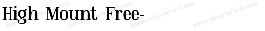 High Mount Free字体转换